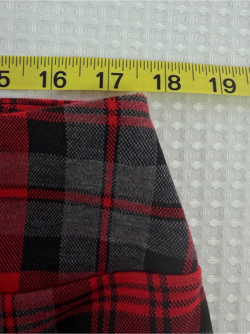 ModCloth Plaid Pants Red Black Holiday Tartan Stretch Ankle Christmas Size 1X - Picture 9 of 12